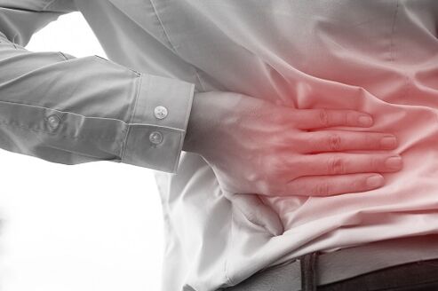 Low back pain caused by local inflammation