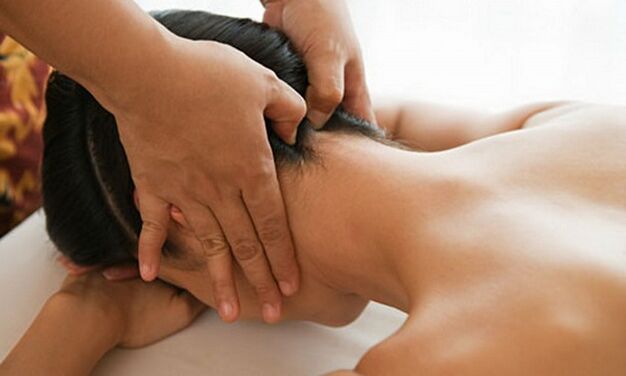 Neck massage for osteochondrosis